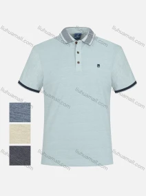 Wholesale Men's Casual Short Sleeve Button Front Embroidery Logo Polo Shirt, LIUHUA CLOTHING WHOLESALE
