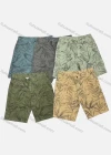 Wholesale Men's Casual Allover Leaf Print Patch Pocket Shorts 16102# - Liuhuamall