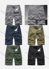 Wholesale Men's Casual Plain Multiple Pockets Shorts 17054# - Liuhuamall