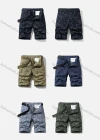 Wholesale Men's Casual Allover Print Multiple Pockets Shorts With Belt 18054# - Liuhuamall