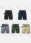 Wholesale Men's Casual Animal Patch Pocket Shorts With Belt 66351# - Liuhuamall