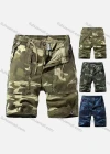 Wholesale Men's Casual Camouflage Elastic Waist Drawstring Multiple Pockets Shorts - Liuhuamall