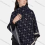 Wholesale Women's Casual Vintage Grid Pattern High Neck Cape 05# preview