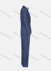 Wholesale Men's Fashion Plain Lapel One Button Pockets Black Trims Slim Fit Blazer & Trousers 2 Piece Sets - Liuhuamall