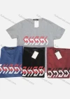 Wholesale Men's Casual 100%Cotton Geometric Graphic Round Neck Short Sleeve Tee - Liuhuamall