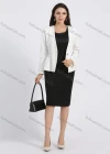 Wholesale Women's Casual Business Metal Decor One Button Plain Cardigan - Liuhuamall