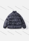 Wholesale Men's Fashion Long Sleeve Stand Collar Graffiti Letter Print Puffer Coat 917# - Liuhuamall