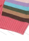 Wholesale Girls Long Sleeve Hooded Sweater Button Front Cardigan Colorful Striped Knitted Jacket - Liuhuamall