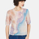Women's Casual Tie Dye Round Neck Half Sleeve Sweater Multi-color Clothing Wholesale Market -LIUHUA
