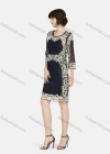 Wholesale Women's Crew Neck Causal 3/4 Sleeve Embroidery Lace Dress - Liuhuamall