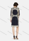 Wholesale Women's Crew Neck Causal 3/4 Sleeve Embroidery Lace Dress - Liuhuamall