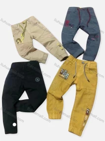 Wholesale Boy's Casual Letter Graphic Drawstring Joggers 080#, LIUHUA CLOTHING WHOLESALE