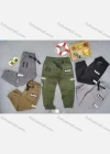 Wholesale Boy's Casual Labeled Elastic Waist Cargo Pants With Buckle 1090# - Liuhuamall