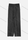 Wholesale Women's Casual Elastic Waist Rib-Knit Plain Wide Leg Pants - Liuhuamall
