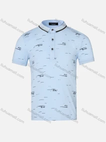 Wholesale Boys Casual Allover Letter Striped Print Short Sleeve Polo Shirt, LIUHUA CLOTHING WHOLESALE