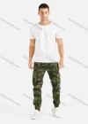 Wholesale Men's Casual Camouflage Multiple Pockets Shirred Cargo Pants 1923# - Liuhuamall