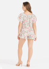 Wholesale Women's Casual Short Sleeve Floral Print Romper - Liuhuamall