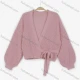 Wholesale Women's Casual Lantern Plain Sweater Cardigan Pink Guangzhou Clothing Wholesale Market & Suppliers -LIUHUAMALL