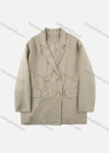 Wholesale Women's Casual Lapel Button Up Long Sleeve Dual Pockets Plain Suit Coat - Liuhuamall