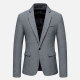 Men's Formal Business Plain One Button Lapel Patch Pocket Suit Jacket Gray Clothing Wholesale Market -LIUHUA