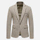 Men's Formal Business Plain One Button Lapel Patch Pocket Suit Jacket Khaki Clothing Wholesale Market -LIUHUA