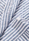Wholesale Women's Casual Notched Neck Rolled Sleeve Button Down Striped Shirt Dress - Liuhuamall