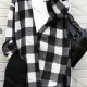 Wholesale Women's Casual Collared Drop Shoulder Plaid Print Pocket Button Down Overshirt Black Clothing Wholesale Market Liuhua