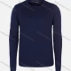 Wholesale Men's Casual Slim Fit Crew Neck Long Sleeve Plain Knit Wool Blend Sweater 8902# Navy Clothing Wholesale Market Liuhua