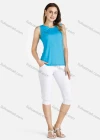Wholesale Women's Casual Sleeveless Round Neck Tank Top With Short 2 Piece Set - Liuhuamall