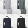 Wholesale Men's Plain Button Front Flap Pockets Chinese Tunic Suit & Pants 2-Piece Sets BA220308# preview