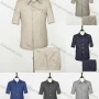 Wholesale Men's Plain Button Down Patch Pocket Short Sleeve Chinese Tunic Suit & Pants 2-Piece Set BV220301# preview