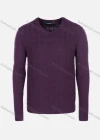 Wholesale Men's Casual Slim Fit V Neck Plaid Plain Knit Wool Blend Sweater 8906# - Liuhuamall