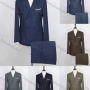 Wholesale Men's Business Plain Double Breasted Flap Pockets Blazer & Suit Pants 2-Piece Suit Sets DB220410# preview