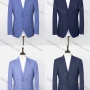 Wholesale Men's Formal Plain Lapel Long Sleeve Two Buttons Patch Pocket Blazer Jackets preview