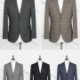 Wholesale Men's Formal Lapel Long Sleeve Two Buttons Flap Pockets Plaid Blazer Jackets preview