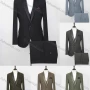 Wholesale Men's Plain Single Breasted Patch Pocket Blazer & Vest & Suit Pants 3-Piece Suit Sets SD220323# preview