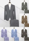 Wholesale Men's Plain Single Breasted Flap Pockets Long Sleeve Blazer & Pants 2-Piece Suit Sets SD220325S# - Liuhuamall