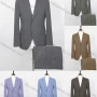 Wholesale Men's Plain Single Breasted Flap Pockets Long Sleeve Blazer & Pants 2-Piece Suit Sets SD220325S# preview