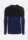 Wholesale Men's Casual Slim Fit Crew Neck Long Sleeve Colorblock Knit Wool Blend Sweater 8912# - Liuhuamall