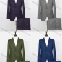 Wholesale Men's Plain Two Buttons Flap Pockets Lapel Blazer & Suit Pants 2-Piece Suit Sets SD220327S# preview