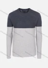 Wholesale Men's Casual Slim Fit Crew Neck Long Sleeve Colorblock Knit Wool Blend Sweater 8912# - Liuhuamall