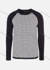Wholesale Men's Casual Slim Fit Crew Neck Raglan Sleeve Colorblock Knit Wool Blend Sweater 8913# - Liuhuamall