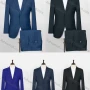 Wholesale Men's Formal Plain 2 Buttons Flap Pockets Blazer & Suit Pants 2-Piece Suit Sets OG2211-942568-50# preview
