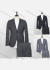 Wholesale Men's Formal Plain 2 Buttons Flap Pockets Blazer & Suit Pants 2-Piece Suit Sets OG2212-31298-35# - Liuhuamall