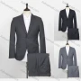 Wholesale Men's Formal Plain 2 Buttons Flap Pockets Blazer & Suit Pants 2-Piece Suit Sets OG2212-31298-35# preview