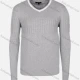 Wholesale Men's Casual Slim Fit V Neck Contrast Color Knit Wool Blend Sweater 8916# Gray Clothing Wholesale Market Liuhua