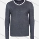 Wholesale Men's Casual Slim Fit V Neck Contrast Color Knit Wool Blend Sweater 8916# Dark Gray Clothing Wholesale Market Liuhua
