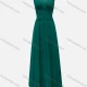 Wholesale Women's Glamorous Plain Bateau Neck Appliques Splicing Lace Pearl Decor Maxi Bridesmaid Dress Cadmium Green Clothing Wholesale Market Liuhua