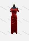 Wholesale Women's Elegant Plain Spaghetti Strap Ruched Wrap Hem Maxi Evening Dress - Liuhuamall