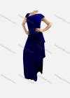 Wholesale Women's Elegant Plain Asymmetrical Neck Ruched High Low Hem Dress - Liuhuamall